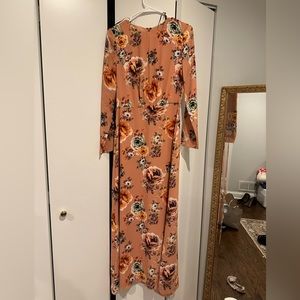 Long Floral Maxi Dress - A Line